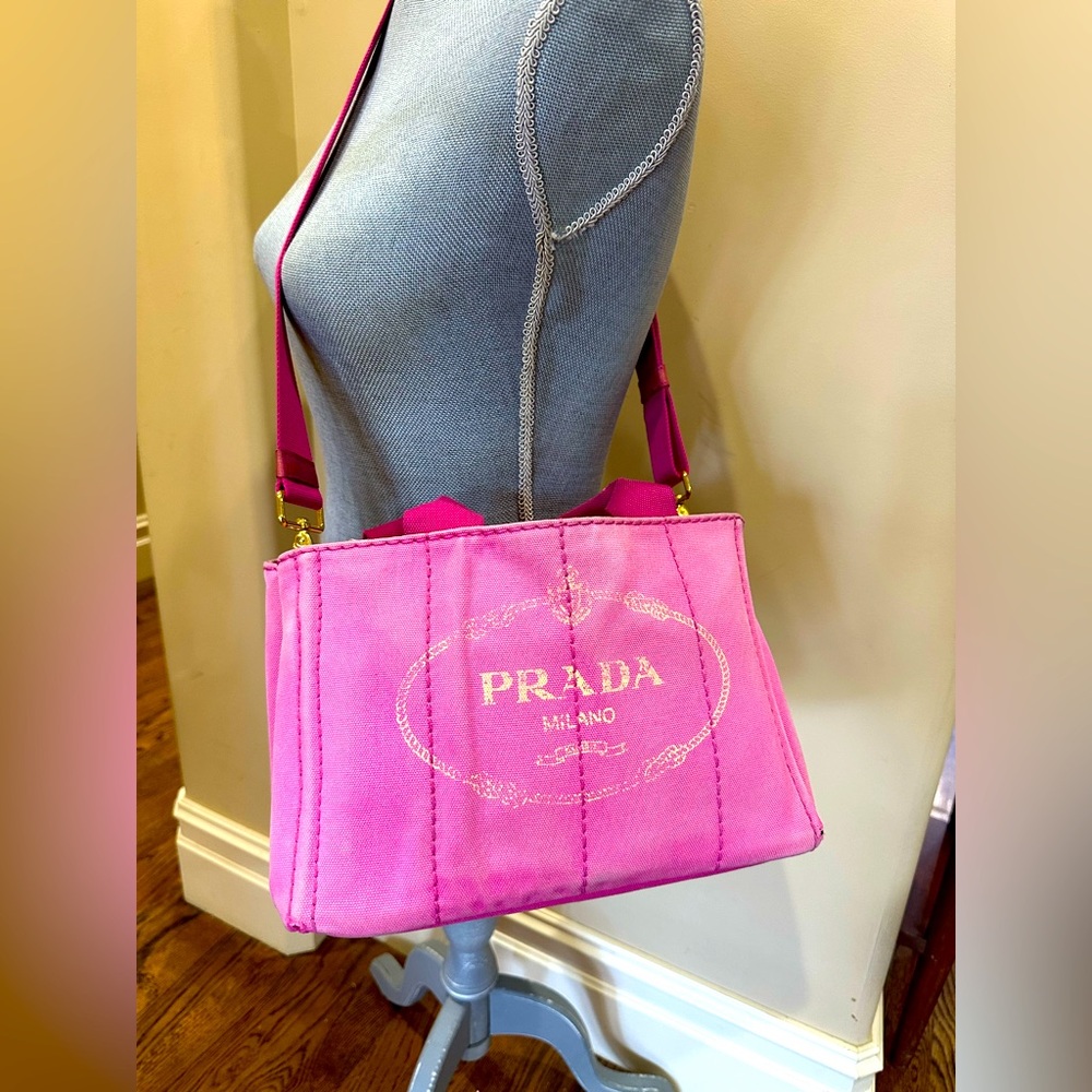 Prada
Small Canapa Logo Tote w/ Strap and Cards